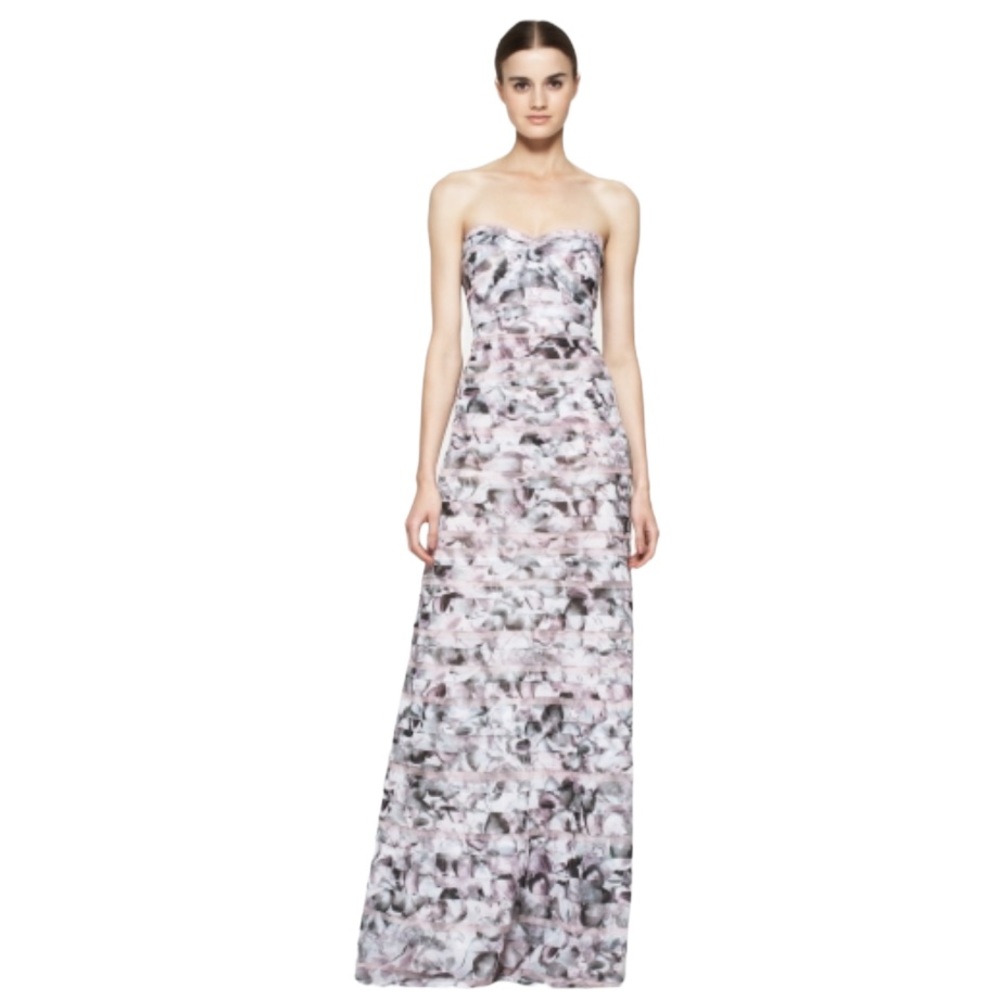 BCBG Max Azria Erika Strapless Floral Print Dress